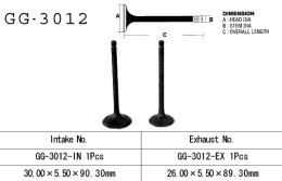 VESRAH ZAWÓR SSĄCY SUZUKI GN 125 82-, DR 82-85, FL 07-17 30,00X5,5X90,30 MM