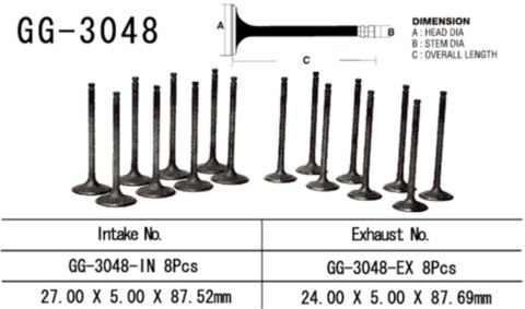 VESRAH ZAWÓR WYDECHOWY SUZUKI GSX 750F 98-06 (OEM: 12912-03F00 1SZT.)