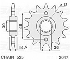 CHT ZĘBATKA PRZEDNIA 2047 15 400015K