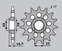 CHT ZĘBATKA PRZÓD 2078 16 BMW F 650/800 GS/R 08-18, 700/750/850 GS 13-22, A