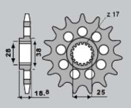 CHT ZĘBATKA PRZÓD 2078 16 BMW F 650/800 GS/R 08-18, 700/750/850 GS 13-22, A