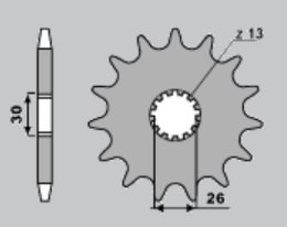 CHT ZĘBATKA PRZÓD 2090 18 TRIUMPH DAYTONA 955/SPRINT ST/SPRINT GT, SPEED TR