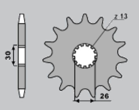 CHT ZĘBATKA PRZÓD 2090 18 TRIUMPH DAYTONA 955/SPRINT ST/SPRINT GT, SPEED TR