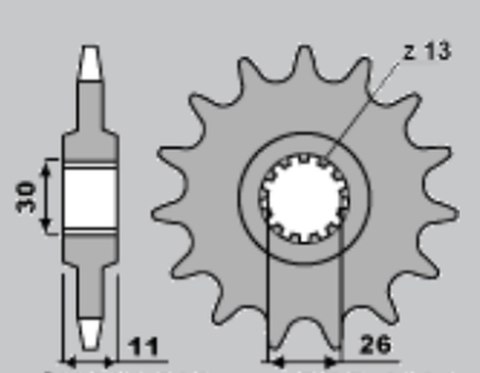 CHT ZĘBATKA PRZÓD 2091 16 YAMAHA FZ8 10-15, MT 09 14-16, 07 14-16 TDM 900 0 CHT ZĘBATKA PRZÓD 2091 16 YAMAHA FZ8 10-15, MT 09 14-16, 07 14-16 TDM 900 0