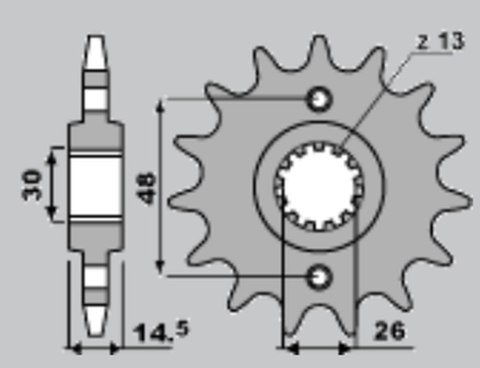 JR ZĘBATKA PRZEDNIA 2047 15 133215JT HONDA CB 75
