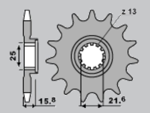 JR ZĘBATKA PRZÓD 2093 14 ZX 6R 98-02 -1 153514JT