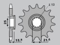JR ZĘBATKA PRZEDNIA 15 KAWASAKI ZX 6R 98-02