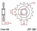 JT ZĘBATKA PRZEDNIA 2042 16 Z GUMĄ HONDA CTX 700 14