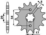 PBR ZĘBATKA PRZ. 2037 13 18NC CBR 125, XLR 125 428 PBR ZĘBATKA PRZ. 2037 13 18NC CBR 125, XLR 125 428
