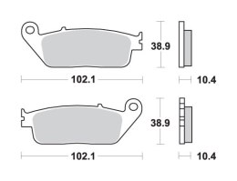 SBS KLOCKI HAMULCOWE KH196 ZŁOTY YAMAHA YP VP 125 250 3