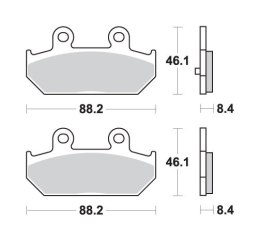 SBS KLOCKI HAMULCOWE KH412 ZŁOTE SUZUKI 400 650 BURGMAN