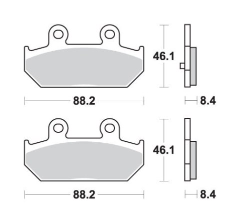 SBS KLOCKI HAMULCOWE KH412 ZŁOTE SUZUKI 400 650 BURGMAN