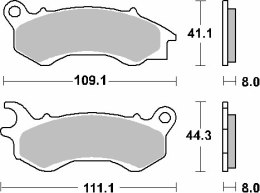 SBS KLOCKI HAMULCOWE KH603 CERAMIC HONDA NSC PCX SCV PE
