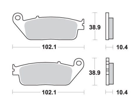 SBS KLOCKI HAMULCOWE KH196 CARBON YAMAHA YP VP 125 250