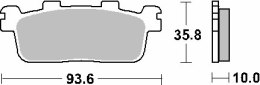SBS KLOCKI HAMULCOWE KH607 ZŁOTY KYMCO 125 250 300 YAMA
