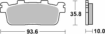 SBS KLOCKI HAMULCOWE KH607 ZŁOTY KYMCO 125 250 300 YAMA