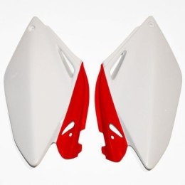 UFO BOCZKI TYLNE HONDA CRF250R 06-09 WHITE/RED