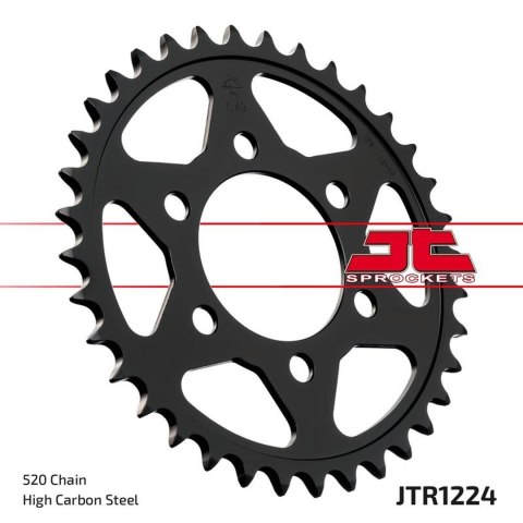 JT ZĘBATKA TYŁ HONDA CBF 250R ABS 18-19, CB 300R 19 JTR1224.36 * ŁAŃC. 520 JT ZĘBATKA TYŁ HONDA CBF 250R ABS 18-19, CB 300R 19 JTR1224.36 * ŁAŃC. 520