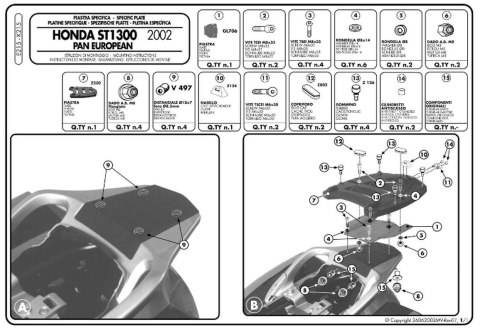 KAPPA STELAŻ KUFRA CENTRALNEGO HONDA ST 1300 PAN EUROPEAN