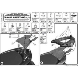 KAPPA STELAŻ KUFRA CENTRALNEGO YAMAHA MAJESTY 400 04 14 Z PŁYTĄ MONOLOCK