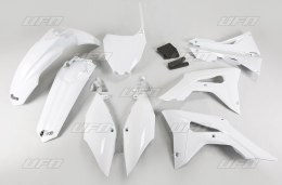 UFO KPL PLASTIKÓW HONDA CRF 250R 18- 21, 450R 17- 20 Z OSŁONAMI FILTRA POWIETRZA KOLOR BIAŁY HO123E041