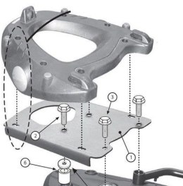 KAPPA STELAŻ KUFRA CENTRALNEGO BMW F 650GS 08-15