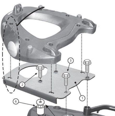 KAPPA STELAŻ KUFRA CENTRALNEGO BMW F 650GS 08-15