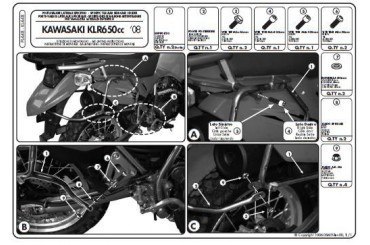 KAPPA STELAŻ KUFRA CENTRALNEGO KAWASAKI KLR 650