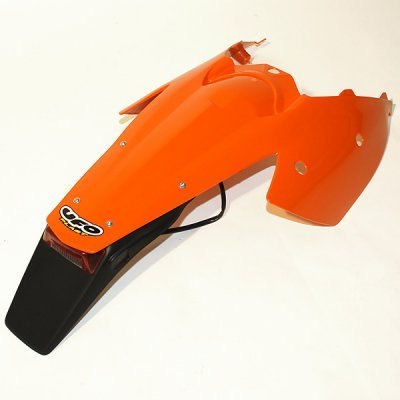 UFO BŁOTNIK TYŁ KTM SX 03-06, EXC 03-07 BŁOTNIK Z BOCZKAMI I LAMPKĄ ORANGE