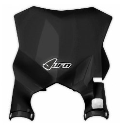 UFO TABLICA NA NUMER STARTOWY KAWASAKI KXF 250 17-19, 450 16-19 BLACK STADI