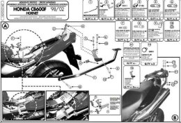 KAPPA STELAŻ KUFRA CENTRALNEGO HONDA HORNET 600 (98-02) ( BEZ PŁYTY )