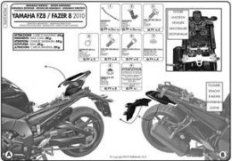 KAPPA STELAŻ KUFRA CENTRALNEGO YAMAHA FZ8/FAZER 8 800 10-15 BEZ PŁYTY