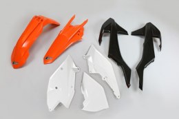 UFO KOMPLET PLASTIKÓW KTM EXC 17-19, OEM 18 ORANGE/BLACK/BIAŁY KT518E999W