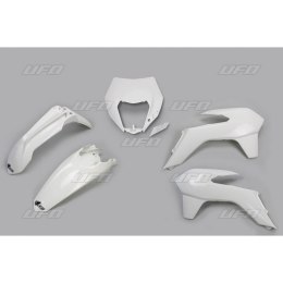 UFO KOMPLET PLASTIKÓW KTM EXC/EXCF 14-16 Z OSŁONĄ LAMPY UNI BIAŁY KT524E047