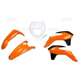 UFO KOMPLET PLASTIKÓW KTM EXC/EXCF '14-'16 Z OSŁONĄ LAMPY KOLOR OEM '14