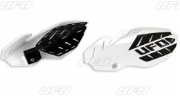 UFO OSŁONY RĄK FLAME KTM SX 125 14-15, EXC 14-16, BIAŁY/BLACK Z MOCOWANIAMI