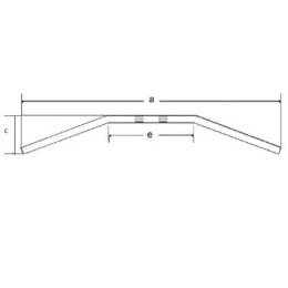 TRW LUCAS KIEROWNICA STALOWA 22MM DRAGBAR MEDIUM B