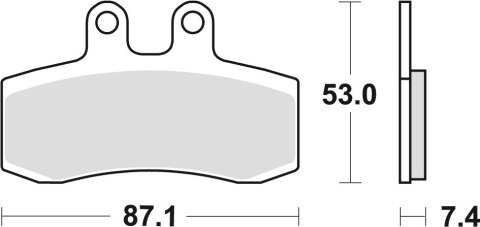 TRW LUCAS KLOCKI HAMULCOWE KH177 ORGANIC APRILIA PEGASO 650 91-96, PRZÓD