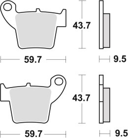 TRW LUCAS KLOCKI HAMULCOWE KH346 SINTER OFFROAD WYCZYNOWE HONDA CRF 250 04-, 450 02-, TYŁ