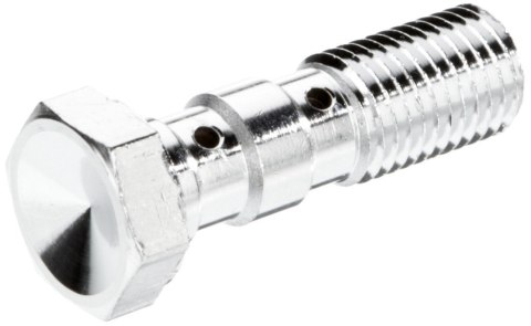 TRW LUCAS ŚRUBA HYDRAULICZNA DO PRZEWODÓW HAMULCOWYCH M10X1,25 PODWÓJNA KOLOR STALOWY CHROM PROMOCJA