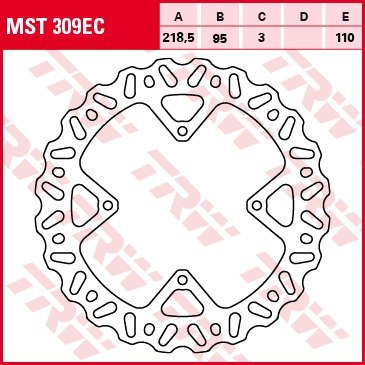 TRW LUCAS TARCZA HAMULCOWA PRZÓD KTM SX 85 04-14