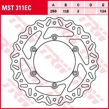 TRW LUCAS TARCZA HAMULCOWA SUZUKI RM 125 250 91 11 DRZ