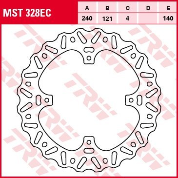 TRW LUCAS TARCZA HAMULCOWA ULCOWA HONDA CR 125 250 02 07