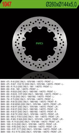 NG TARCZA HAMULCOWA PRZÓD BMW R45 60 65 75 80 90