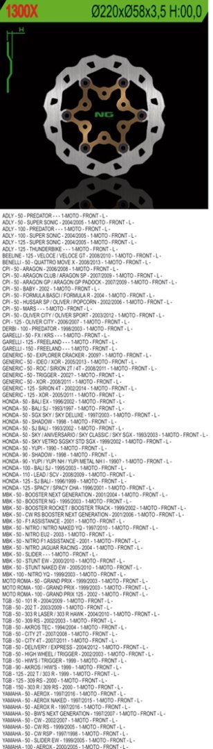 NG TARCZA HAMULCOWA PRZÓD CPI/HONDA/MBK/TGB/YAMAHA WAVE PŁYWAJĄCA NG TARCZA HAMULCOWA PRZÓD CPI/HONDA/MBK/TGB/YAMAHA WAVE PŁYWAJĄCA