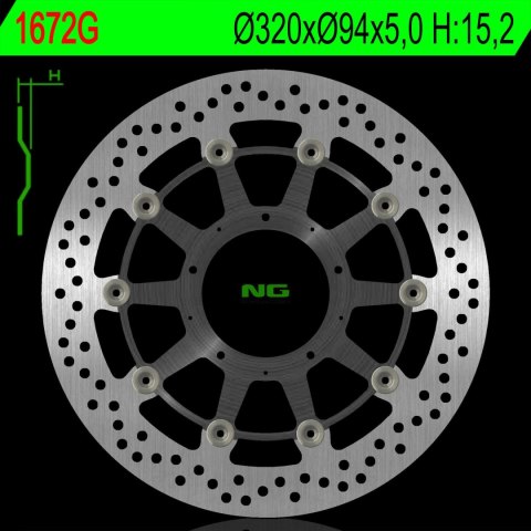 NG TARCZA HAMULCOWA PRZÓD HONDA CBR 1000RR 17-18 NG TARCZA HAMULCOWA PRZÓD HONDA CBR 1000RR 17-18