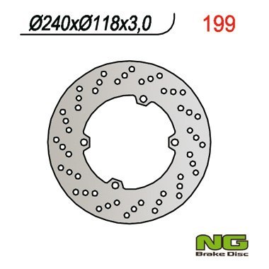 NG TARCZA HAMULCOWA PRZÓD CR 125/250 90 240X118X3 NG TARCZA HAMULCOWA PRZÓD CR 125/250 90 240X118X3