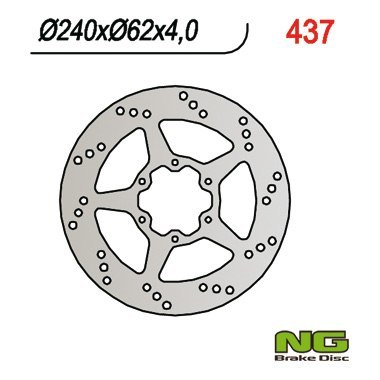 NG TARCZA HAMULCOWA PRZÓD HONDA CRM 125 90-99 (240X62X4) (6X10,5MM)