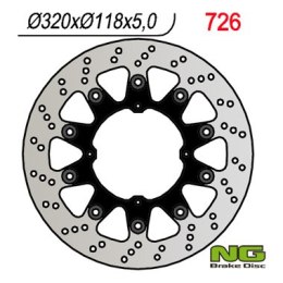 NG TARCZA HAMULCOWA PRZÓD HONDA XR 250/400/650 SUPERMOTO 320X118X5 MM 4X6,5