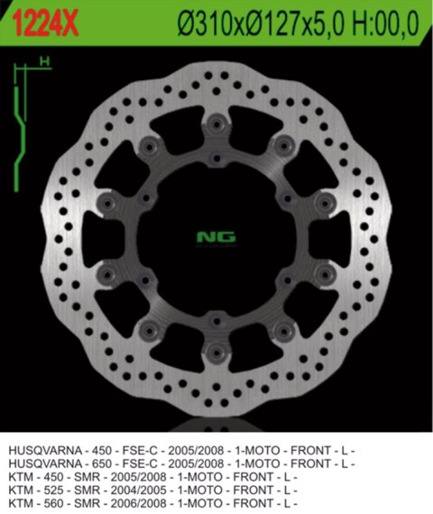 NG TARCZA HAMULCOWA PRZÓD KTM 450 525 HUSQVARNA